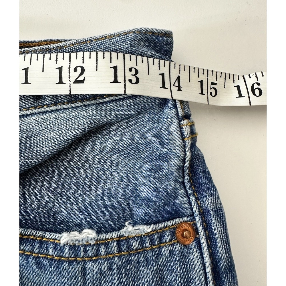 RE/DONE Straight Jeans Womens 24 (28x29) Blue Button Fly Denim Classic - Picture 8 of 9
